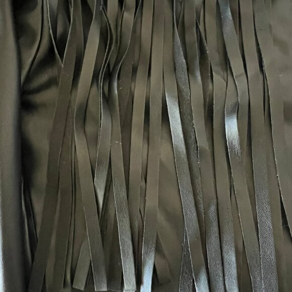 No Boundaries junior faux leather fringe jacket. Size XS (1) Black - Picture 4 of 5